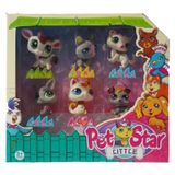 Neşeli Minişler 6'lı Miniş Ailesi Oyuncak Pet Star Little Minişler Beyazlı Grili Miniş Ailesi