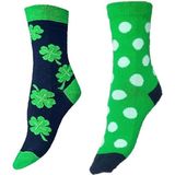 Neşeli Socks 2'li Paket 4 Mevsim Kadın Soket Çorap - 36 - Yeşil