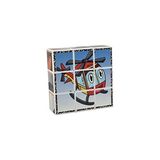 Neşeli Taşıtlar Manyetik 3D Küp Puzzle - (9 Mıknatıslı Küp 6 Yapboz) - Gemi//tren/roket/ufo/balon - 001-Renkli - 100 x 100 cm