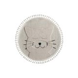 Neşem Halı Boutique Kids - Kitty Yuvarlak Kedi Figürlü Antialerjik Bebek Odası Halısı