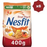 Nesfit 400 gr Meyveli Mısır Gevreği - (6 Adet) Tam Tahıllı Sağlıklı Atıştırmalık