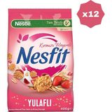 Nesfit Kırmızı Meyveli Mısır Gevreği 400 gr - (12 Adet)
