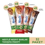 Nesfit Nestlé Nesfit Çilekli & Çikolatalı & Sütlü Çikolatalı Muzlu & Karamelli Tam Tahıllı Bar 4X8X23,5G - 23,5 gr