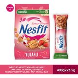 Nesfit Nestle Nesfıt Kırmızı Meyveli Tam Tahıl ve Pirinç Gevreği 400 gr & Çilekli Tam Tahıllı Bar 16x23,5gr