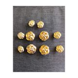 NESGO MODA AKSESUARLARI VE TEKSTİL DIŞ TİCARET Kıyafetlerinizde Çiçek Açsın: Özel Seri Gül Düğmeler Gold Metal 4 buyuk 8 kucuk 2.8 cm / 1.8 cm