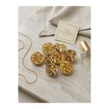 NESGO MODA AKSESUARLARI VE TEKSTİL DIŞ TİCARET Z.A.R.A 8 Adet Altın Rengi Gül Desenli Metal Düğme (20.3 mm)