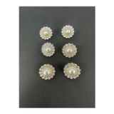 Nesgo Moda POLNET BUTTON incili Taşlı 6 lı Set Metalize 40 Boy Düğme