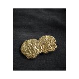 NESGO MODA Premium Krater Taşı Görünümlü Metal Gold Düğme - 2 adet 45mm 72 boy(extra buyuk)