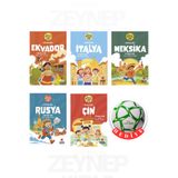 Nesil Çocuk Yayınları Bi Dünya Arkadaşım Var Ülkeler Serisi 5 Kitap Set (Futbol Topu Hediyeli)