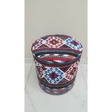 Nesil Home Dijital Baskılı Oturma Pufu Ayak Dayama Puf Bench - 35*35*35