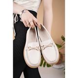 Nesil Shoes Eliz 24103 Bej Hakiki Soft Deri Rok Günlük Kadın Ayakkabı