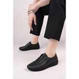 Nesil Shoes Maria 200-90 Siyah Hakiki Soft Deri Günlük Kadın Ayakkabı