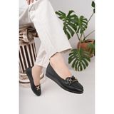 Nesil Shoes Mhd 60 Siyah Taşlı Günlük Kadın Babet