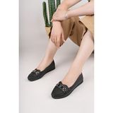 Nesil Shoes Mhd 64 Siyah Taşlı Günlük Kadın Babet