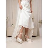 Nesil Shoes Mrv 185821 Sedef Arkası Açık Gelinlik Sandalet