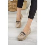 Nesil Shoes Nstar 400 Bej Kot Kadın Günlük Ayakkabı