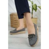 Nesil Shoes Nstar 400 Gri Kot Kadın Günlük Ayakkabı