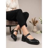 Nesil Shoes Süha 250 Siyah Tokalı Balerin Kadın Babet