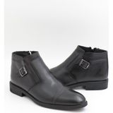 Nesil Shoes THRTRK 2301-2 Siyah Hakiki Deri Kauçuk Taban Erkek Bot
