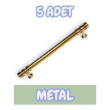 Nesli Alüminyum Metal Lüks Modern Mobilya Çekmece Mutfak Dolabı Kulpu Altın 224MM (5 Adet)