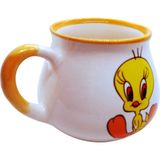 Nesli Home Sevgili Twitter Karakteri Basılı El Yapımı Seramik Kupa - Hediyelik Kupa Kahve Çay Kupa Mug - Sarı - 200 ml