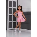 Neslice Kız Çocuk Eteği Piliseli Elbise - 3 - 4 Yaş - Pembe