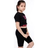 Neslice Kız Çocuk Kelebek Baskılı T-Shirt - 11 - 12 Yaş - Siyah