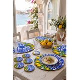 nesnelgift Motifli Limonlu 3 mm MDF, UV Baskı, Dekoratif 30cm Supla ve 9cm Bardak Altlığı