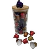 Nespresso Deneme Kapsül Kahve Seti 30 Adet + Cam Saklama Kutusu