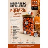 Nespresso Kapsül Kahve Pumpkin Spice (Balkabağı) 100 Kapsül + Cam Saklama Kutu Hediyeli