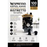 Nespresso Kapsül Kahve Rıstretto 100 Kapsül + Cam Saklama Kutu Hediyeli