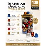 Nespresso Kapsül Kahve World Explorations Seri 100 Kapsül + Cam Saklama Kutu Hediyeli