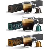 Nespresso Stockholm Fortissio Lungo, Roma ve Genova Livanto Kapsül Kahve 10'lu 3'lü Set (30 Kapsül) - 1 Paket - Cafe Crema