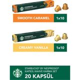 Nespresso Uyumlu Starbucks Aromalı Kapsül Kahve Tanışma Seti 20'li (Karamel & Vanilya) - 20 Adet