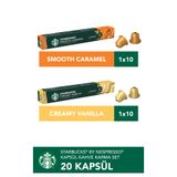 Nespresso Uyumlu Starbucks Aromalı Kapsül Kahve Tanışma Seti 20'li (karamel & vanilya)