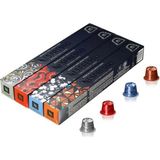 Nespresso World Explorations Kapsül Kahve; Buenos Aires, Shanghai, Tokyo Vivalto, Cape Town 4'lü Set - 4 Paket - Cafe Crema
