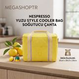 Nespresso Yuzu Style Cooler Bag Alüminyum Malzemeli Soğutucu Çanta Aksesuar 20x30x20 cm Su Geçirmez