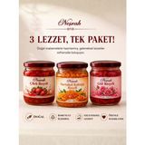 Neşrah 3lü Reçel Paketi (Çilek Reçeli, Portakal Reçeli, Isparta Gül Reçeli) 3X400GR - 1200 gr