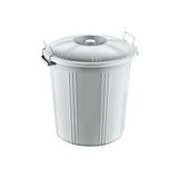 NESS AVM 25 Lt Kapaklı Yuvarlak Plastik Büyük Boy Çöp Kovası Su Et Kovası Balkon Kovası Bahçe Kovası Kilitli