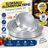 Ness Global Alüminyum Tepsi Yuvarlak Baklava Börek Tava Tatlı Fırın Tepsisi - 32 cm