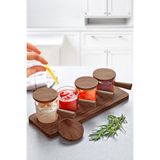 NESS HOME 4 Adet Akasya Görünümlü Standlı Reçellik Sosluk Sofra Sunum Kahvaltı seti 80 ml