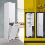 Nesse Shop Nesse Kirli Çamaşır Sepetli Çok Amaçlı Banyo Dolabı 99X39X32