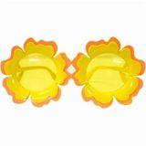 Nessi World 15x7 cm Papatya Şekilli Turuncu Sarı Renkli Hawaii Konsept Parti Gözlüğü