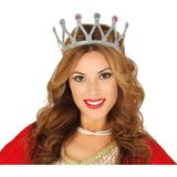 Nessi World 8x25 cm Gümüş Renk Çocuk ve Yetişkin Uyumlu Kraliçe Tacı Prenses Tacı
