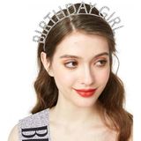 Nessi World Gümüş Kristal Taşlı Birthday Girl Doğum Günü Tacı İthal Ürün A Kalite 17x16 cm
