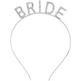 Nessi World Gümüş Renk Bekarlığa Veda Kristal Taş Bride Tacı İthal 16x10 cm
