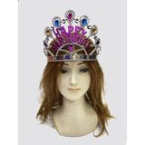 Nessi World Gümüş Renk Happy Birthday Yazılı Doğum Günü Tacı 60 cm
