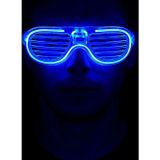 Nessi World Mavi Led Işıklı Parti Gözlüğü - Neon Glow Şerit Gözlük 3 Modlu
