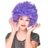 Nessi World Mor Renk Kıvırcık Afro Bonus Peruk Parti Peruğu
