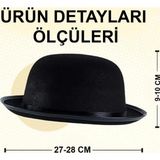 Nessi World Nessiworld Charlie Chaplin Stil Çocuk Şapkası – Siyah Melon Parti Şapkası